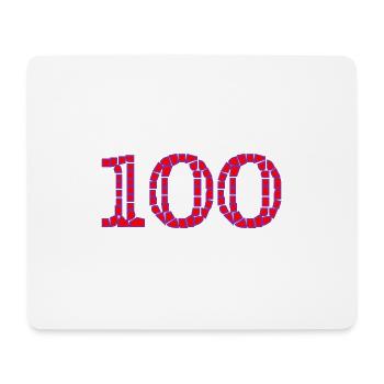 100. 100 ANS. 100e ANNIVERSAIRE. ANNIVERSAIRE 100 - Tapis de souris (format paysage) - blanc - Devant
