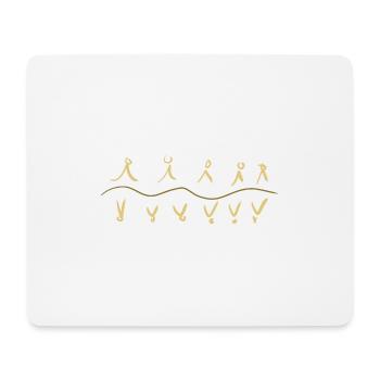 line stroke waves symbols - Mouse Pad (horizontal) - white - Front