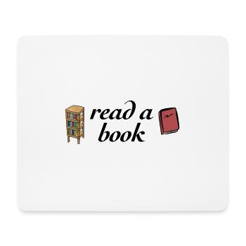 lies ein Buch lesen - Mousepad (Querformat) - Weiß - Vorne