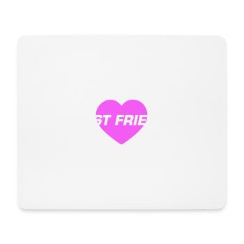 Beste Freunde Herz Liebe - Mousepad (Querformat) - Weiß - Vorne