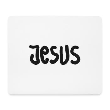 Jesus Handlettering TShirt - Mousepad (Querformat) - Weiß - Vorne