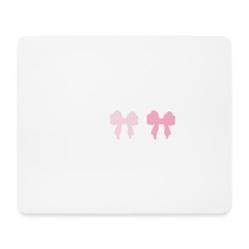 Silhouette pink ribbon gift idea ballet - Mouse Pad (horizontal) - white - Front