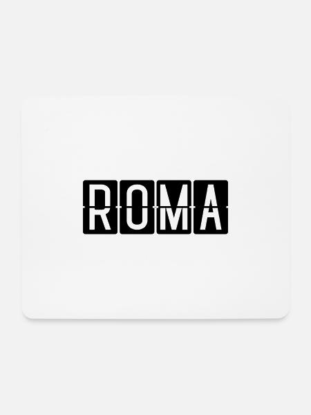 Roma Flughafentafel - Mousepad (Querformat) - Weiß