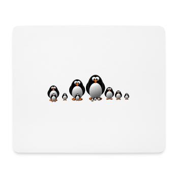 penguins - Mouse Pad (horizontal) - white - Front