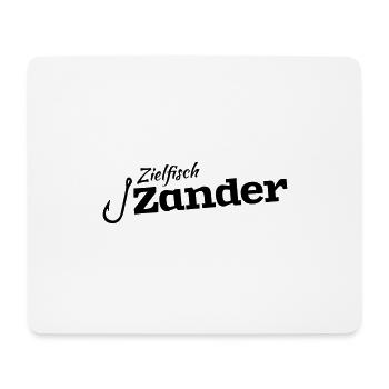 Last Throw Target Fish Zander Angelshirt - Mouse Pad (horizontal) - white - Front