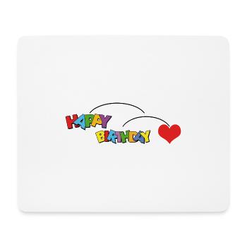 Happy birthday with heart - Mouse Pad (horizontal) - white - Front