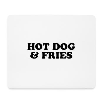 Hot Dog & Fries - Fast Food Gift French Fries Food - Mouse Pad (horizontal) - white - Front