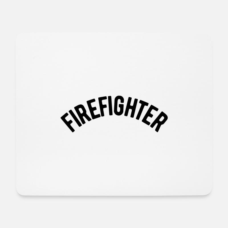 Firefighter - Mousepad (Querformat) - Weiß