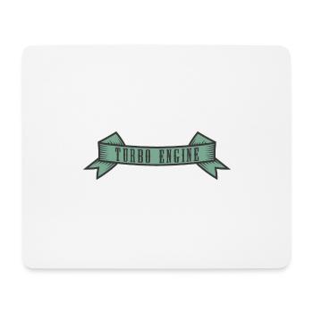 Turbo Engine Banner - Mouse Pad (horizontal) - white - Front
