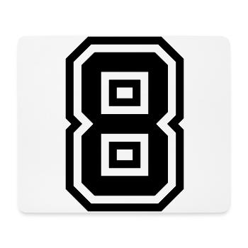 8 Zahl symbol - Mousepad (Querformat) - Weiß - Vorne