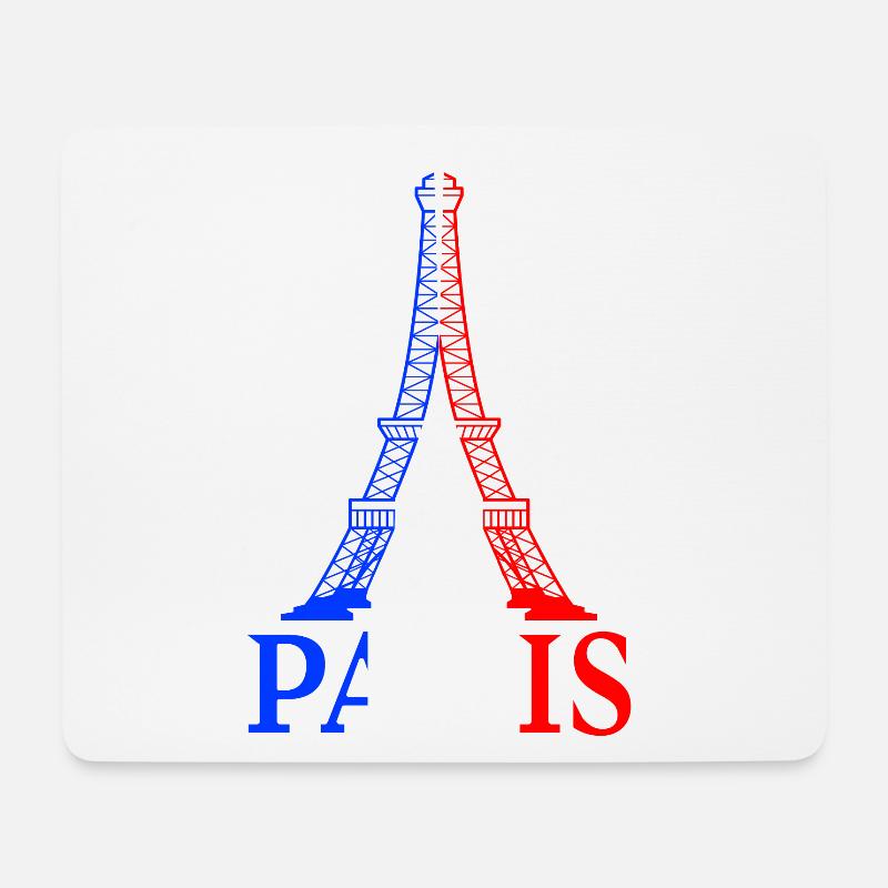 PARIS Frankreich Eiffelturm Blau Rot Weiß Geschenk - Mousepad (Querformat) - Weiß