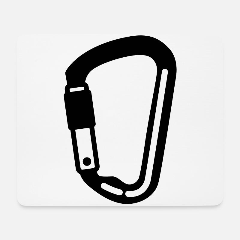 Kletterausrüstung Karabiner - Mousepad (Querformat) - Weiß
