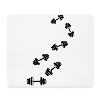 Hantel gewichte icon - Mousepad (Querformat) - Weiß - Vorne