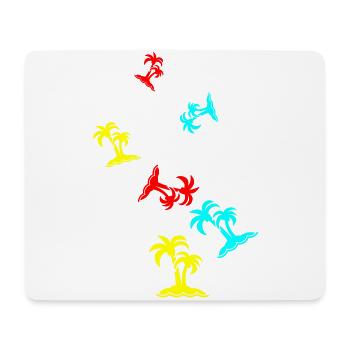 palm island symbol - Mouse Pad (horizontal) - white - Front