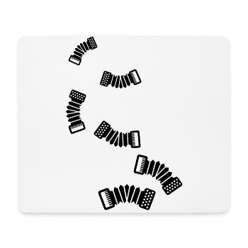 Musique d’accordéon - Tapis de souris (format paysage) - blanc - Devant