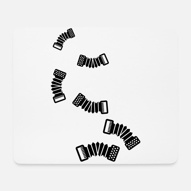 Akkordeon musik - Mousepad (Querformat) - Weiß