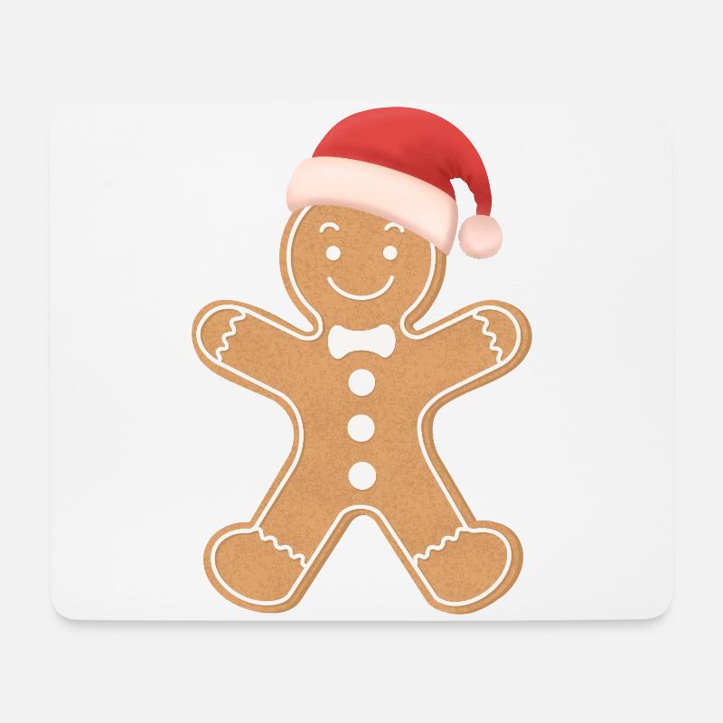 Lebkuchen Männchen Cookie - Mousepad (Querformat) - Weiß
