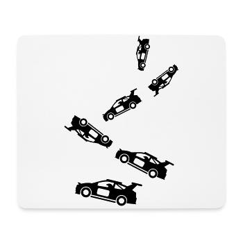 Coureur automobile - Tapis de souris (format paysage) - blanc - Devant