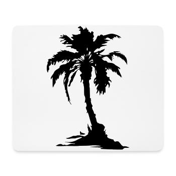 Symbole de la silhouette de Palm Island - Tapis de souris (format paysage) - blanc - Devant