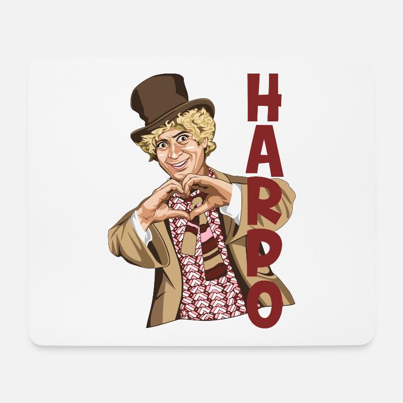 HARPO Je t’aime - Tapis de souris (format paysage) - blanc
