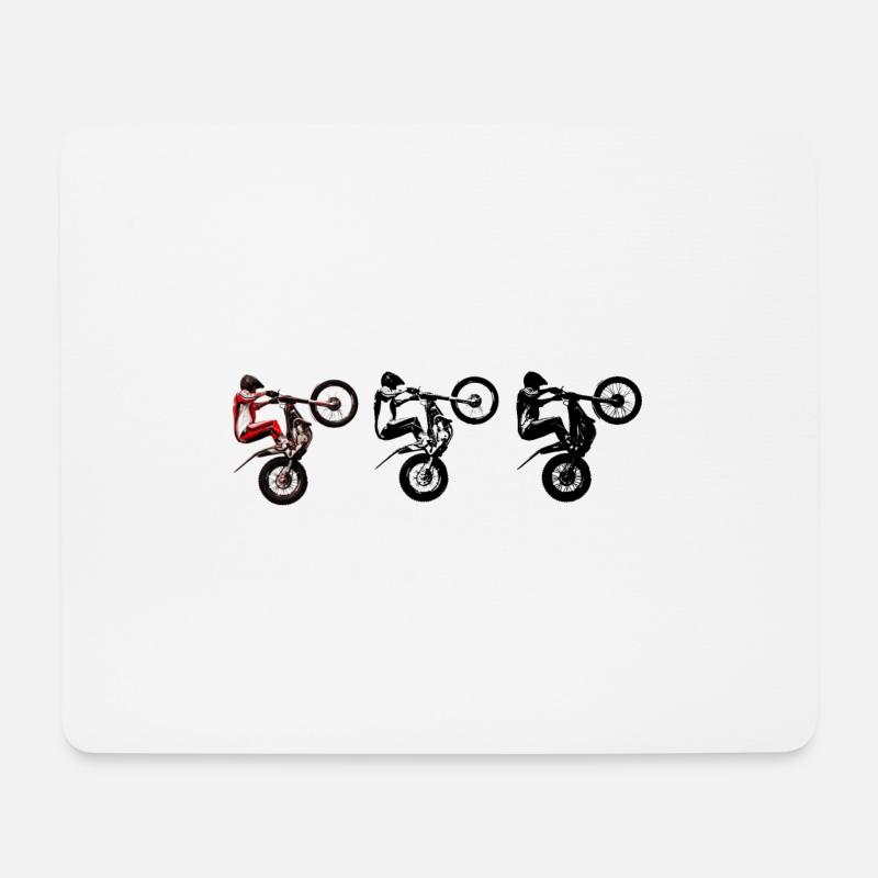 Motocross - Mousepad (Querformat) - Weiß