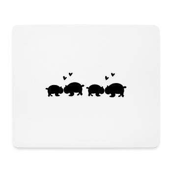 Panda Pattern Animal Love Animals Line - Mouse Pad (horizontal) - white - Front