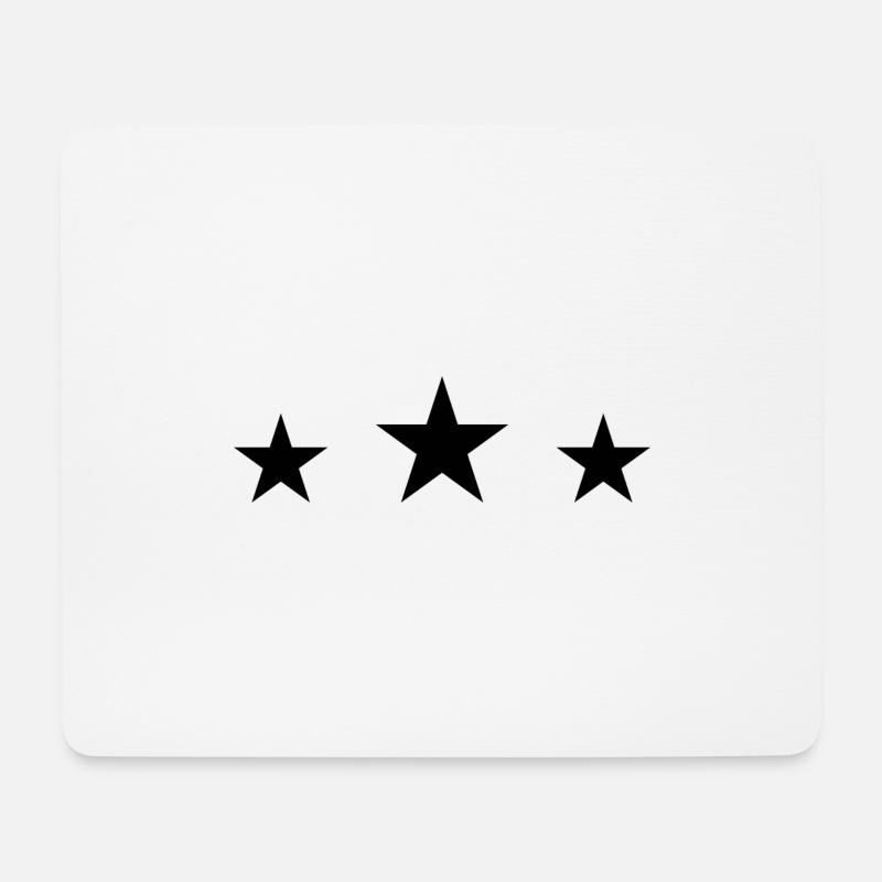 3 Sterne - Mousepad (Querformat) - Weiß