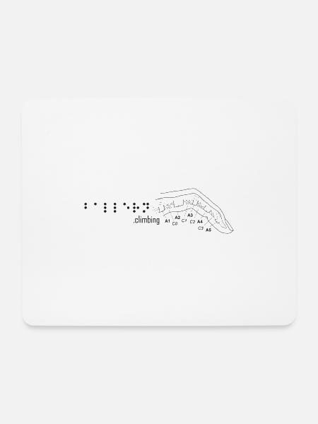 Crimp2 braille - Mousepad (Querformat) - Weiß