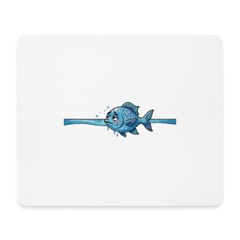 fish sea creature - Mouse Pad (horizontal) - white - Front