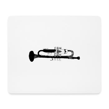 Trompete - Mousepad (Querformat) - Weiß - Vorne