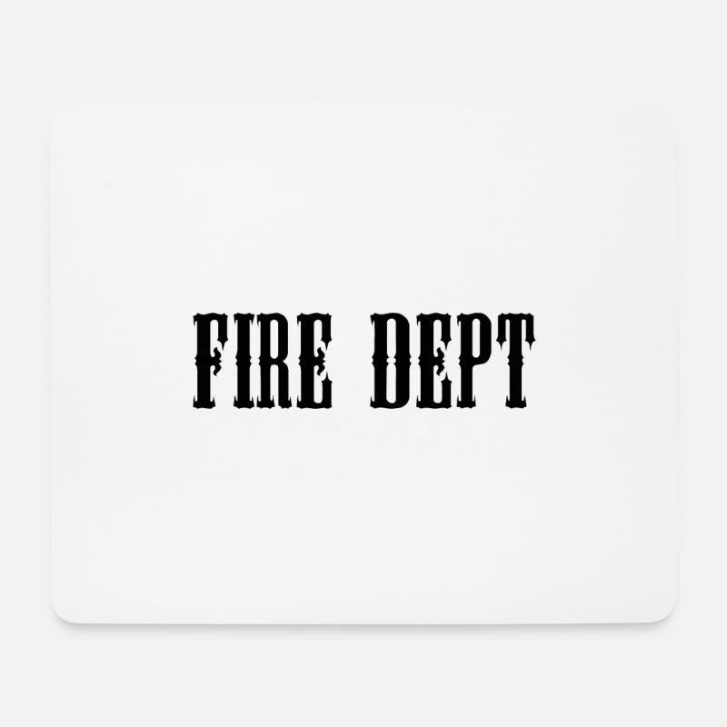 Fire Dept Department - Mousepad (Querformat) - Weiß