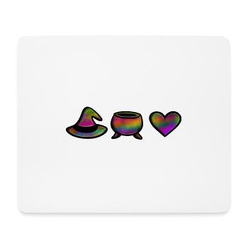 Hexen-Kessel-Liebe (Bunt) - Mousepad (Querformat) - Weiß - Vorne