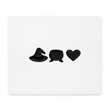 Hexen-Kessel-Liebe (Black) - Mousepad (Querformat) - Weiß - Vorne
