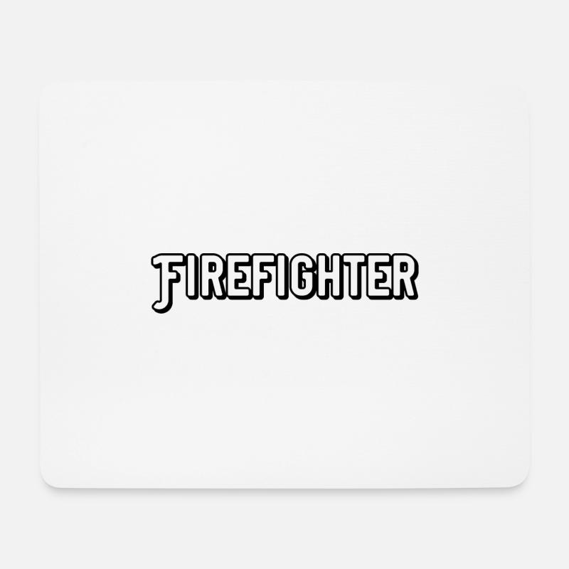 Firefighter - Mousepad (Querformat) - Weiß