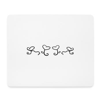 cœur cœur coups d’amour forme symbole grind - Tapis de souris (format paysage) - blanc - Devant
