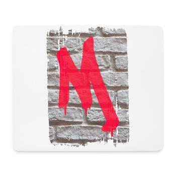 mur m - Tapis de souris (format paysage) - blanc - Devant