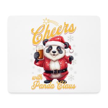 Weihnachten Bier Panda Bär Alkohol Prost Lustig - Mousepad (Querformat) - Weiß - Vorne