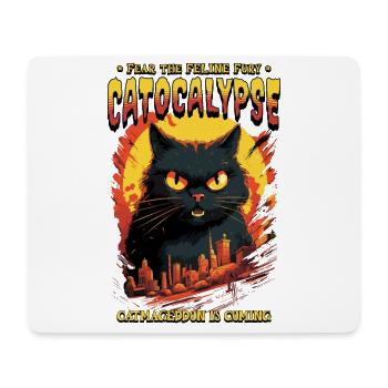 Katze Zerstört Großstadt Wütend Böse Kunst Modern - Mousepad (Querformat) - Weiß - Vorne