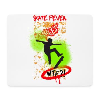 Skate Fever. Skateboard and skater design - Mouse Pad (horizontal) - white - Front