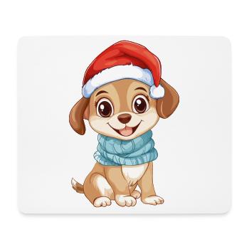 Chien Noël Mignon Noël mignon Noël - Tapis de souris (format paysage) - blanc - Devant