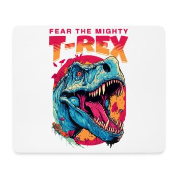 T-Rex Dinosaur Dino Tyrannosaurus Rex Vintage - Mouse Pad (horizontal) - white - Front