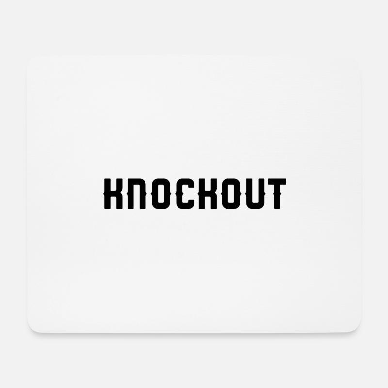 Knockout - Mousepad (Querformat) - Weiß