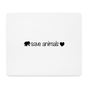 Bien-être animal sauve les animaux éléphant animal - Tapis de souris (format paysage) - blanc - Devant