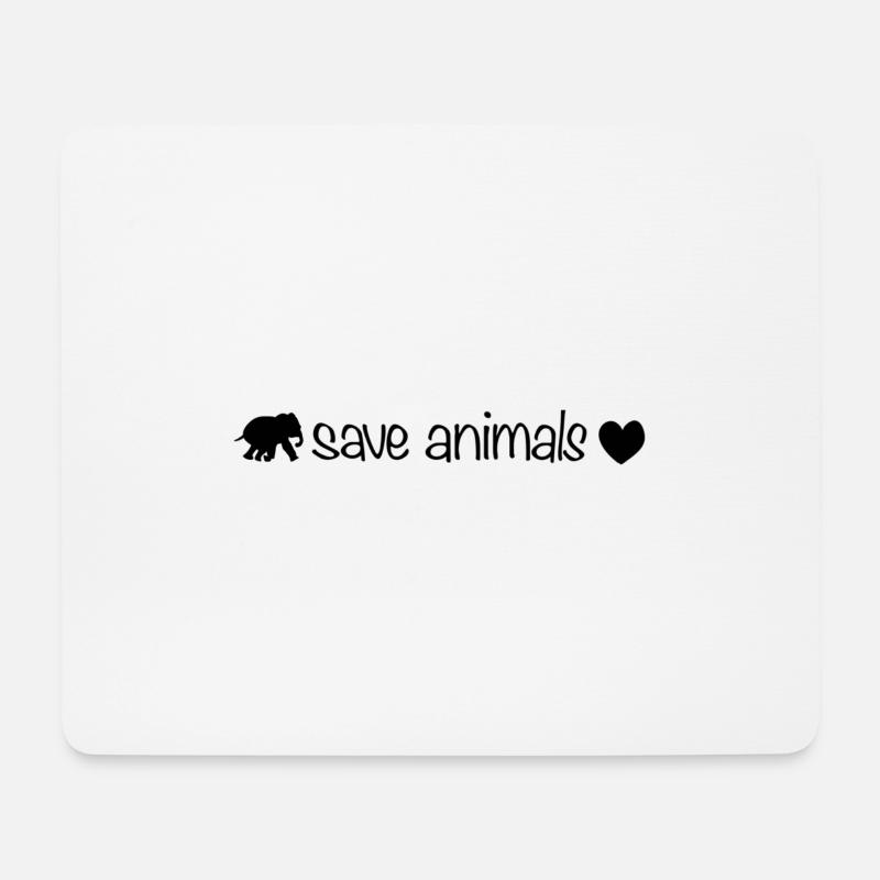 Tierschutz rette Tiere Tier Elefant - Mousepad (Querformat) - Weiß