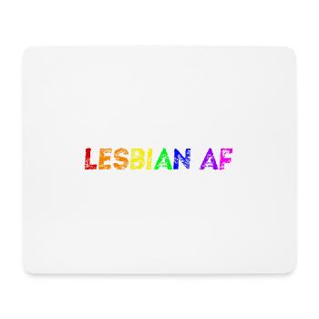 Lesbian af gift idea lesbian queer LGBTQ+ - Mouse Pad (horizontal) - white - Front