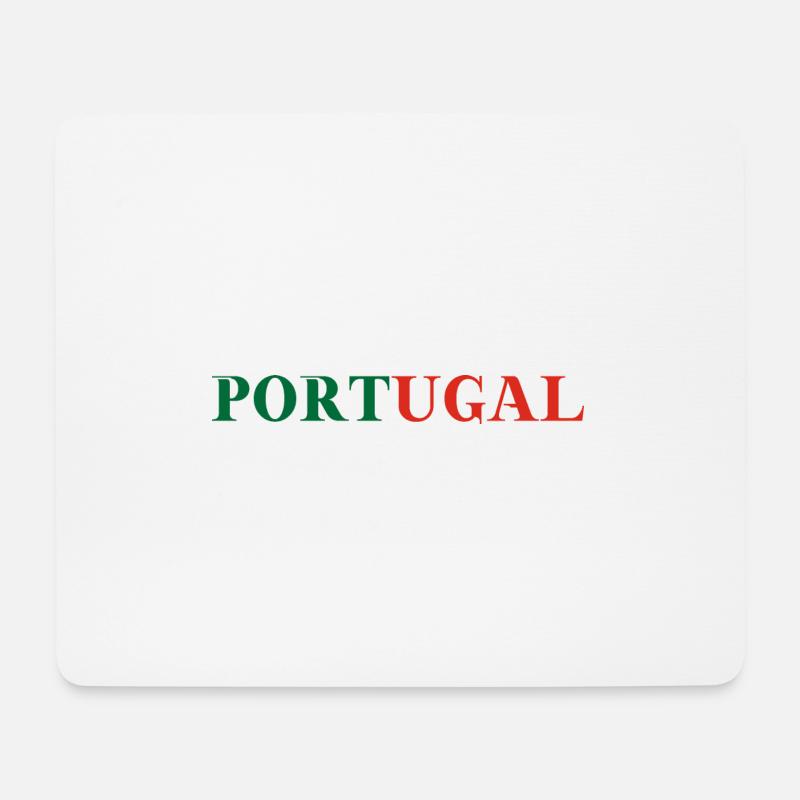 PORTUGAL Geschenkidee portugiesische Flagge Fahne - Mousepad (Querformat) - Weiß