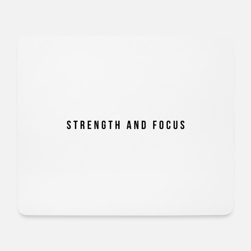 Strength and Focus - Mousepad (Querformat) - Weiß