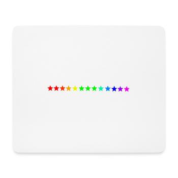 Sterne Regenbogen bunt Geschenkidee - Mousepad (Querformat) - Weiß - Vorne