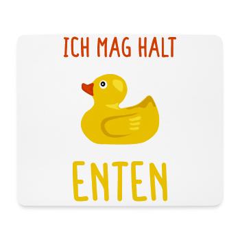 Ich Mag Halt Enten Gelbe Gummiente Badewanne Ente - Mousepad (Querformat) - Weiß - Vorne