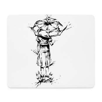Woman in the rain - Mouse Pad (horizontal) - white - Front